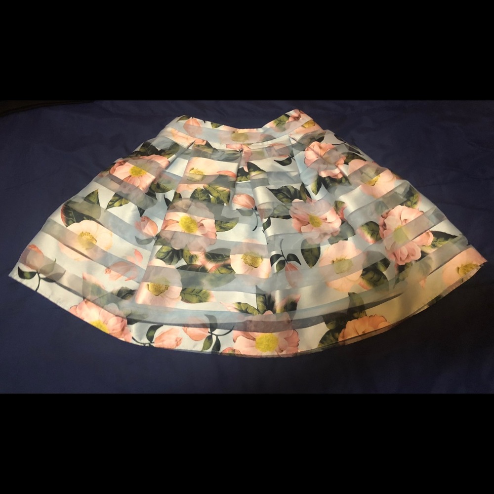 Vintage Floral Flare Skirt
